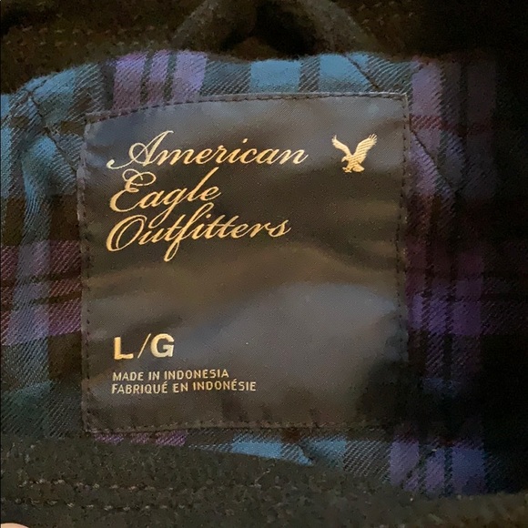 NWT AEO Black Pea Coat - Picture 3 of 7